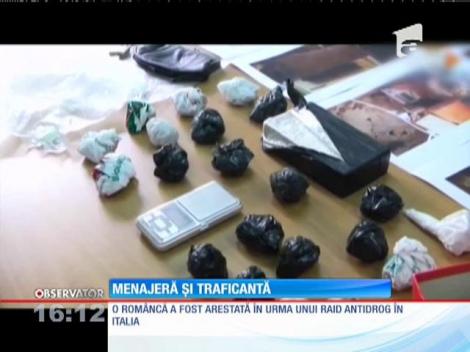 Menajeră româncă arestată în Italia pentru trafic de droguri