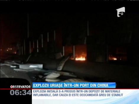 Explozie uriaşă în marele port Tianjin din nord-estul Chinei