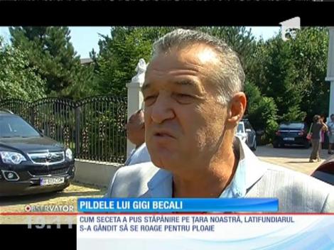 Gigi Becali s-a gândit să se roage pentru ploaie