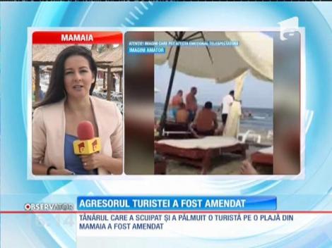 Tânărul care a agresat o turistă pe o plajă din Mamaia a fost amendat
