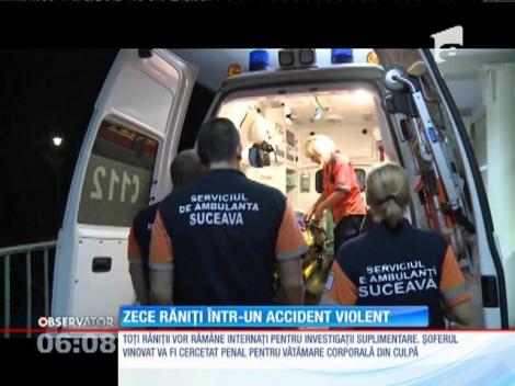 Accident violent pe un drum naţional din Suceava