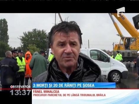 3 morţi şi 20 de răniţi într-un accident de circulaţie în judeţul Brăila