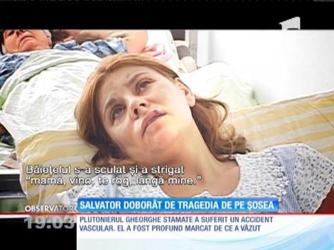 Pompier doborât de tragedia de pe șosea