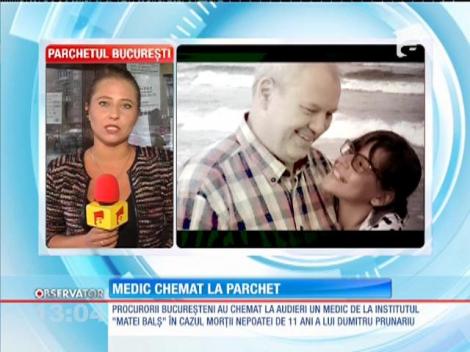 Audieri la Institutul "Matei Balş", în cazul morţii nepoatei lui Dumitru Prunariu