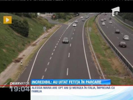Fetiță de 8 ani uitată de părinți într-o parcare, pe o autostradă din Ungaria