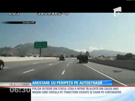 Arestare cu peripeţii pe o autostradă din Utah