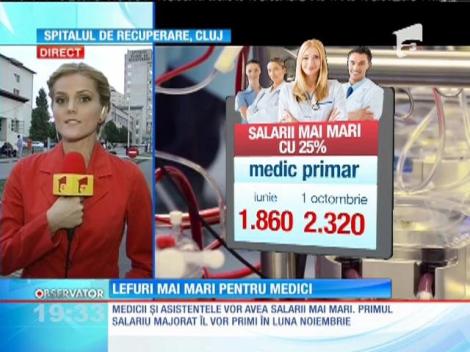 Din noiembrie, medicii și asistentele vor avea salarii mai mari