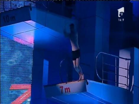 Ce săritură, oameni buni, ce săritură! Florin Neby, salt spectaculos pe platforma de 10 metri