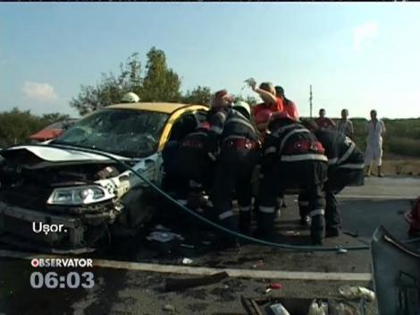 Şapte oameni răniţi pe o şosea din Hunedoara