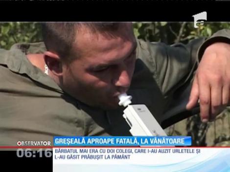 Un vânător cu experienţă s-a împuşcat singur în abdomen