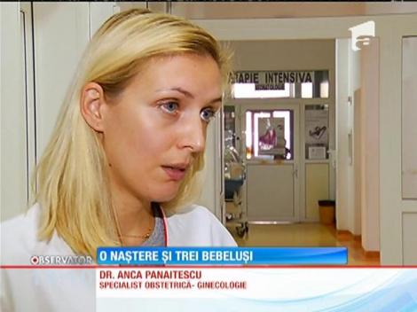 O mămică de 21 de ani a adus pe lume tripleţi obţinuţi în mod natural