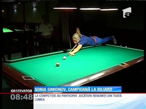 Sonia Simionov a câştigat din nou trofeul "Black Sea Cup" la biliard!