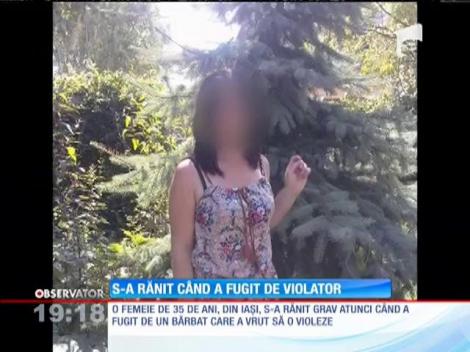 O femeie s-a rănit când a fugit de violator