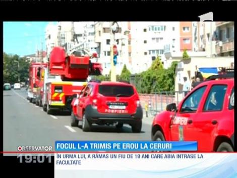 Pompierul din Constanța, mort într-o explozie, a fost condus pe ultimul drum
