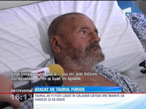Atacat de un taur fioros, a ajuns în stare gravă la spital