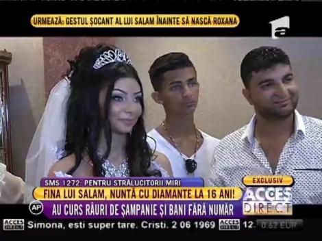 Fina lui Florin Salam, nuntă cu diamante la 16 ani