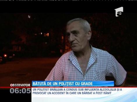 Femeie bătută de un polițist băut
