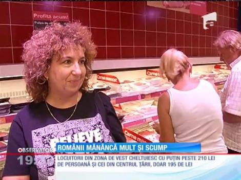 Românii mănâncă mult și scump