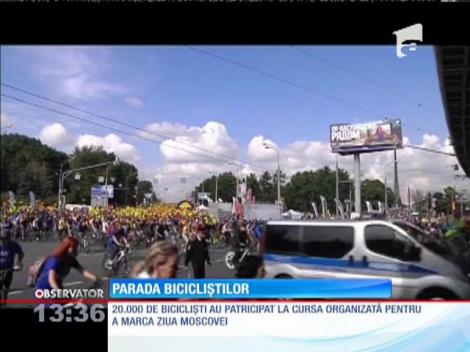 Moscova, invadată de bicicliști