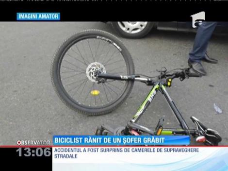 Biciclist rănit de un şofer neatent, în Buzău