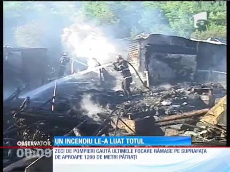 7 gospodării, distruse într-un incendiu violent
