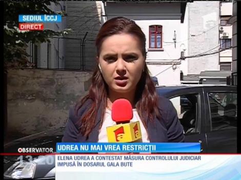 Elena Udrea vrea să scape de restricţiile impuse de controlul judiciar