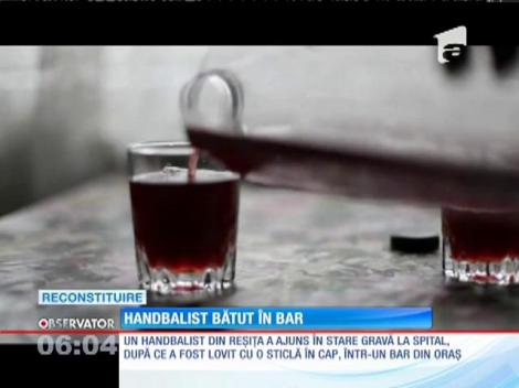 Handbalist lovit cu o sticlă în cap. Sportivul s-a prăbuşit într-o baltă de sânge!