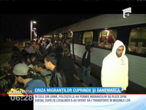 Criza migranților a ajuns în Danemarca. În unele zone, traficul feroviar şi rutier a fost blocat