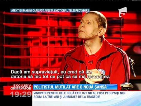 Darius, poliţistul mutilat în urma teribilei explozii dintr-un club din Sighetu Marmaţiei, are o nouă șansă