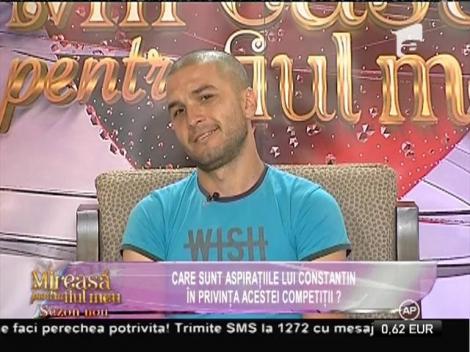 Constatin, concurent la ”Mireasă pentru fiul meu”, se declară fără vicii!