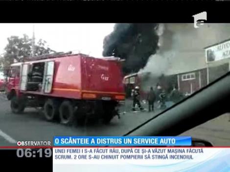 Service auto distrus de o scânteie