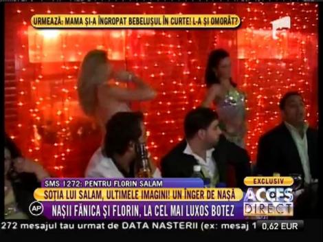 Ultimele imagini cu soţia lui Salam! Naşii Fănica şi Florin, la cel mai luxos botez