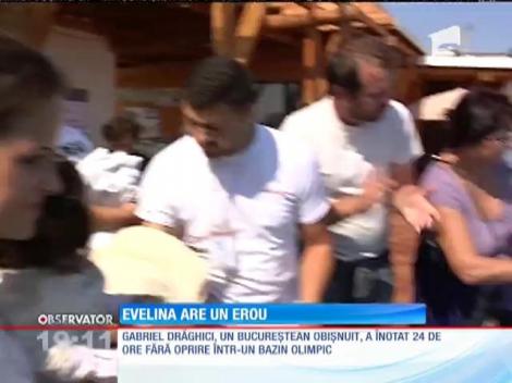 Un bucureştean a înotat 24 de ore pentru Evelina, fetiţa diagnosticată cu o boală genetică rară