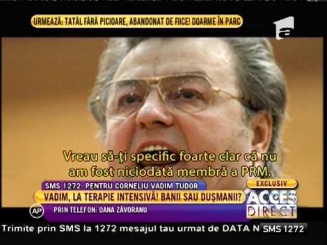 Corneliu Vadim Tudor, de urgenţă la spital! Tribunul, la terapie intensivă!