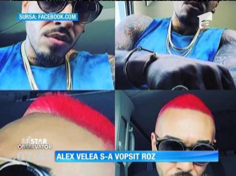 Alex Velea s-a vopsit roz