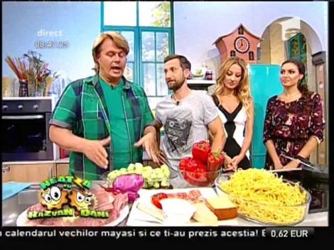 Cotlet de porc cu varză de Bruxelles, o mâncare absolut delicioasă