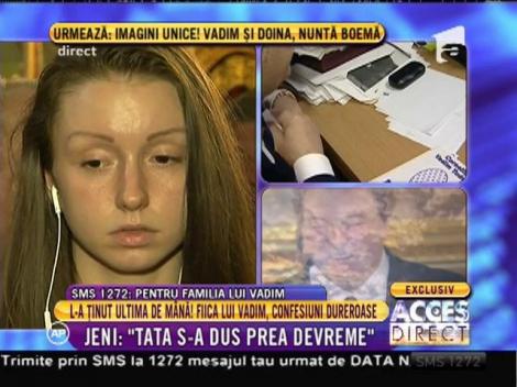 Jeni, fata cea mica a lui Corneliu Vadim Tudor: "Tata s-a dus prea repede