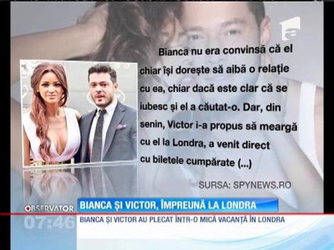 Bianca Drăguşanu şi Victor Slav au petrecut un weekend fierbinte la Londra