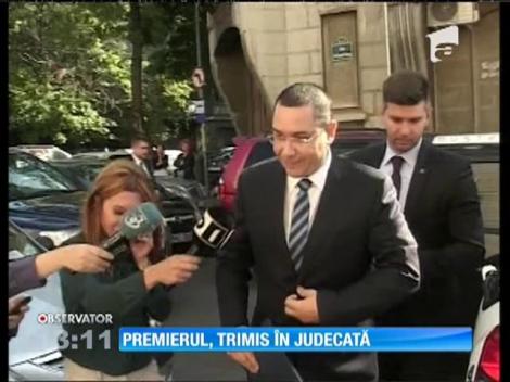 Premierul Victor Ponta este trimis în judecată de procurorii DNA