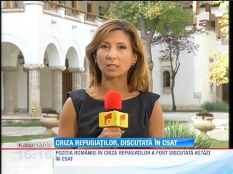 Criză refugiaţilor, discutată în CSAT