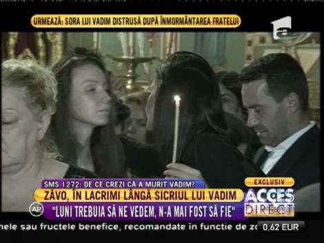 Oana Zăvoranu, în lacrimi lângă sicriul lui Vadim!