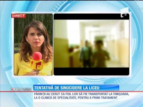 Un adolescent a încercat să se sinucidă chiar sub ochii colegilor şi profesorilor