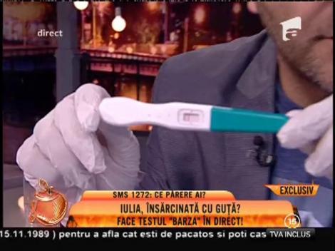 Iulia, amanta lui Nicolae Guţă, a făcut testul de sarcină, în direct! Alfă aici dacă manelistul va mai avea un copil