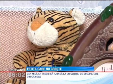 O fetiţă de 11 luni, ajunsă de mai bine de o jumătate de an în grija autorităţilor, este în stare deplorabilă