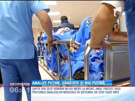 Analize puține, sănătate și mai puțină. 7 din 10 români nu au mers la medic, în 2014!