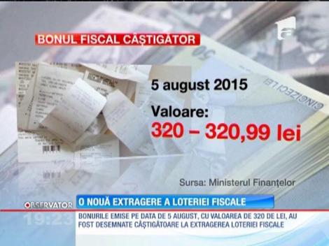 Loteria Bonurilor Fiscale. Care sunt bonurile câştigătoare pentru luna august