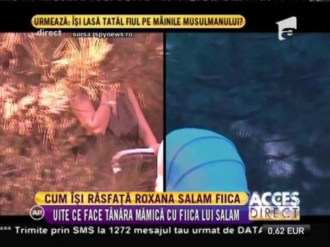 Viitoarea soţie a lui Florin Salam nu poate sta locului. Roxana Dobre şi-a luat în serios atribuţiile de mamă şi se descurcă de minune