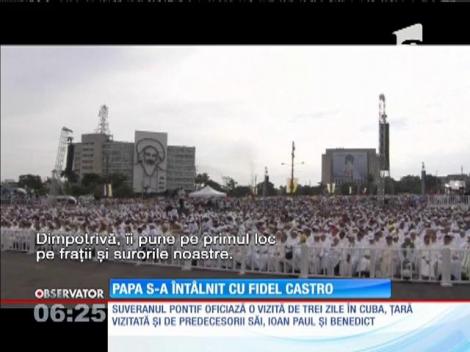 Locuitorii din Havana s-au adunat la slujba oficiată de Papa Francisc