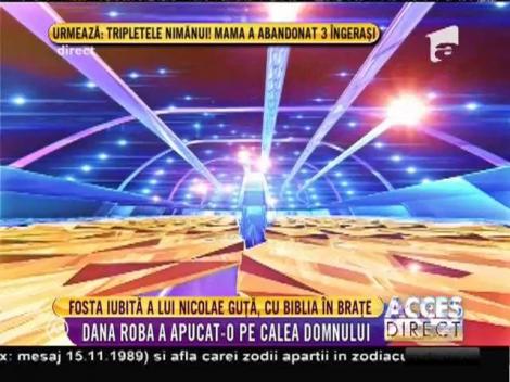 Dana Roba, fosta iubită a lui Nicolae Guţă, cu biblia în braţe