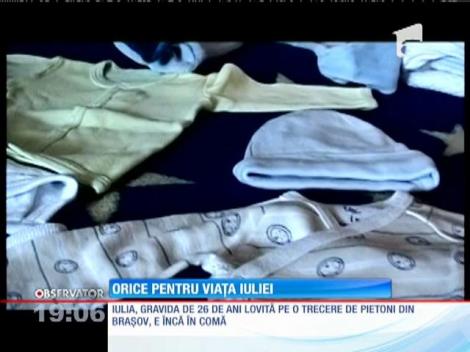 Iulia, gravida lovită pe o trecere de pietoni din Braşov, e încă în comă